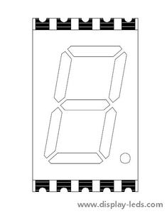 Pantalla SMD de 0,4 pulgadas de un solo dígito y 7 segmentos